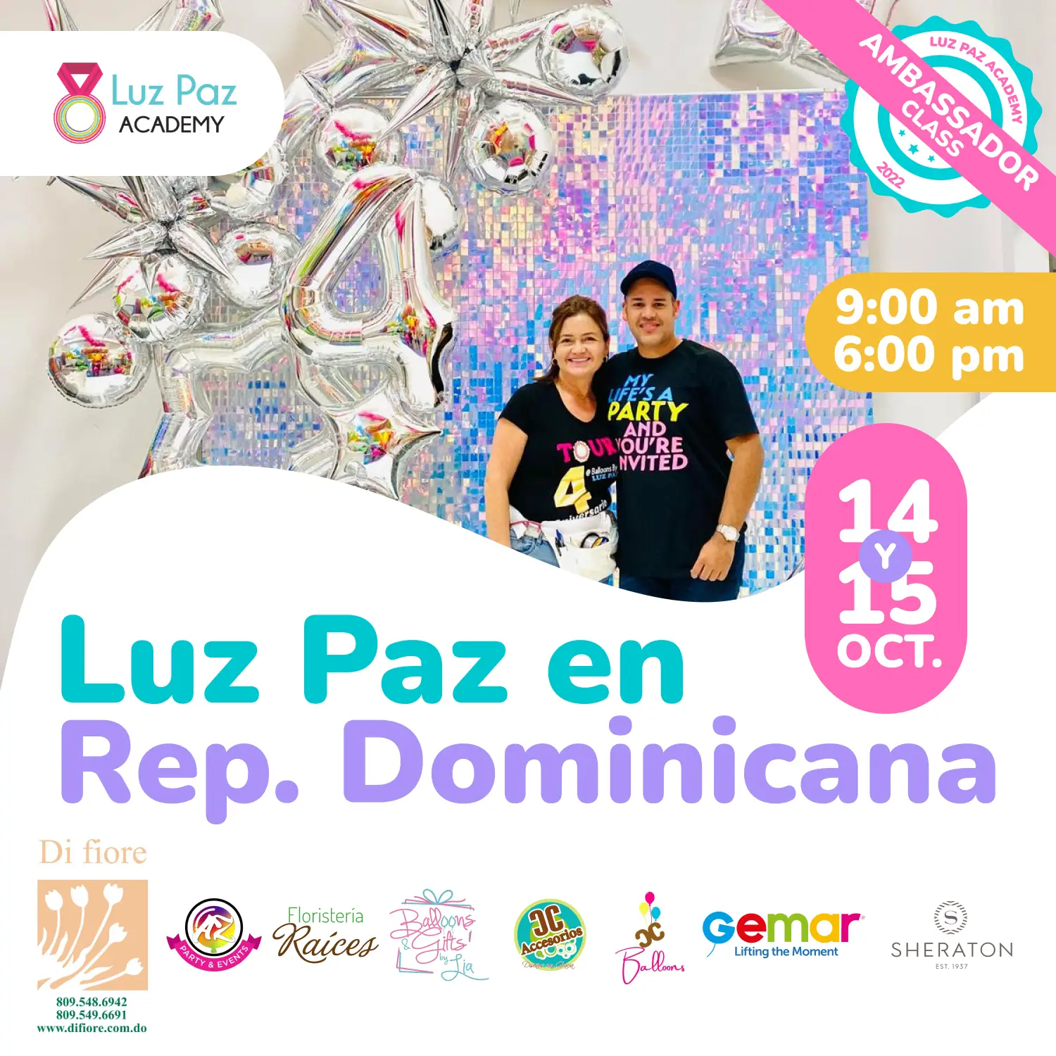 Decoración de globos en República Dominicana- Luz Paz Academy