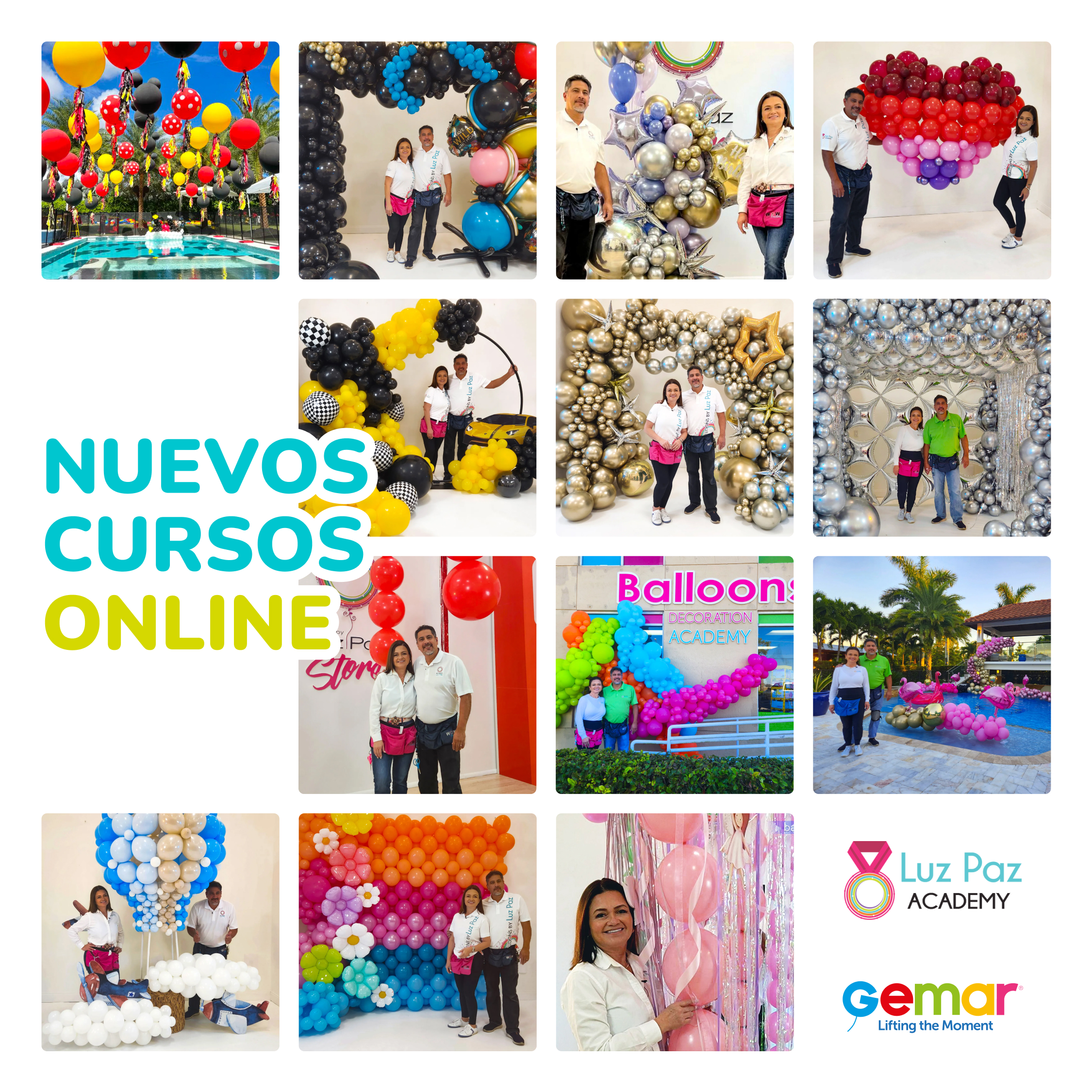 Paquete de cursos de decoración con globos