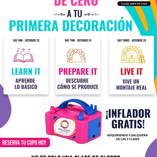 De cero a tu primera decoración - Experiencia completa Los 3 días · 23, 24 y 25 de octubre